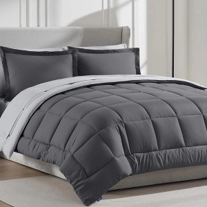 BAGOKIE 5/7 PCS Bed in a Bag Reversible Bedding Set with Comforter, Sheets, Pillow Sham, Pillowcase - 1 of 4