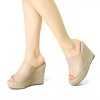Allegra K Women's Open Toe Padded Insole Slip-on Platform Espadrille Sandals - 2 of 4