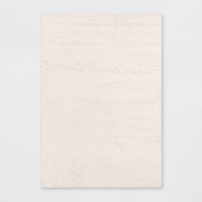 7'x10' Plush Shag Washable Area Rug Cream - Room Essentials™