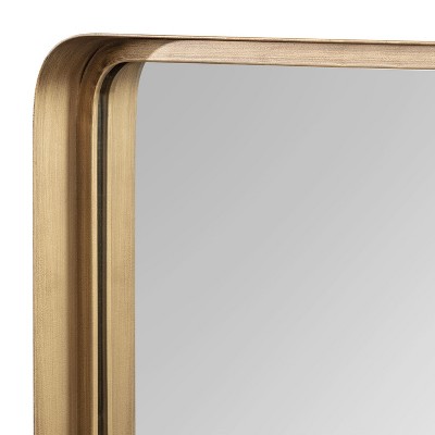 Armenta 30" x 20" Gold Rectangular Wall Mirror
