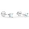 Pompeii3 3/4 Ct Diamond Screw Back Studs 14k White Gold Lab Created Eco Friendly - 2 of 3