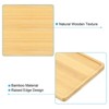 Unique Bargains Indoor and Outdoor Bamboo Square Plant Pot Saucer Flower Pot Drainage Tray 4 Pcs - 4 of 4