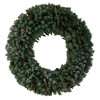 Nearly Natural 5’ Giant Flocked Christmas Wreath with Pinecones, 400 Clear LED Lights and 760 Bendable Branches - 2 of 4