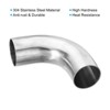 Unique Bargains 304 Stainless Steel Exhaust Hose Pipe Fitting 90 Mandrel Bend Silver - 3 of 4