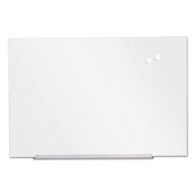 Universal Frameless Magnetic Glass Marker Board 36" x 24" White 43202
