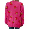 Women's Plus Size Cardigan Soft Print Long Sleeve Open Front Knit Sweaters - 2 of 4