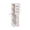 Famapy White Tall Bathroom Storage Cabinet - Sliding Shelf Organizer for Toiletries - 3 of 4