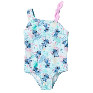 Disney Lilo & Stitch Girls UPF 50+ One Piece Bathing Suit Toddler - 1 of 4