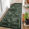 Coolmee Washable Rug for Living Room Boho Floral Non Slip Throw Rugs Large Bedroom Rug Low Pile Soft Stain Resistant CarpetGray - 4 of 4