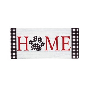 Evergreen Home Pawprint Sassafras Indoor Outdoor Switch Doormat 10"x1'10" Red - 1 of 4