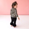 Girls Lana Leopard French Terry Peplum Hoodie - Posh Peanut - 2 of 4