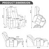 Infinite Position Power Lift Recliner Chair with Massage Heat & USB Cup Holders, PU Leather Heavy Duty Recliner for Elderly-3irtyhousy - 4 of 4