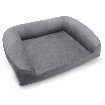 large grey dog bed