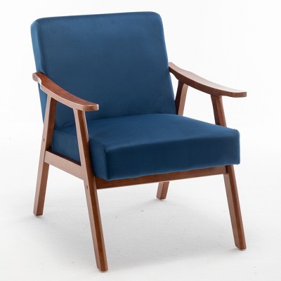 NicBex Accent Chair Mid-Century Modern Armchair with Wood Frame & Soft Cushion Lounge Wingback Chair for Bedroom,Living Room