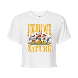 Women's - Disney - Embrace Nature Cropped Graphic T-Shirt - 1 of 4
