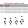 Yescom 18 In Wheel Outdoor Unicycle Skid-proof Tire Fitness Bicycle Balance Training for Adults Teenagers Kids, Red - 4 of 4