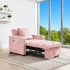 TiramisuBest 3 in 1 Sofa Foldable Sofa Bed Chair Convertible Recliner Adjustable Backrest Soft Velvet Feel Comfy Lounger - 2 of 4