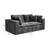 78.8" x 39.4" Plush Corduroy Modular Sectional Sofa with 2PC Free Combination and No Assembly - 4 of 4