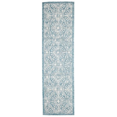 Liora Manne Carmel  Indoor/Outdoor Rug  Aqua..