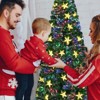 TIRAMISUBEST 6FT/9FT Flocked Christmas Tree with Branch Tips Outdoor Indoor Holiday Decor - 4 of 4