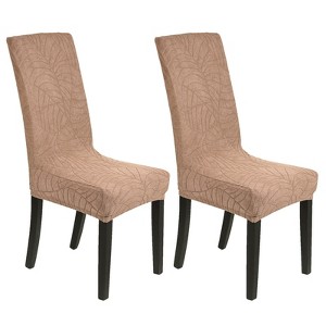 Unique Bargains Waterproof Jacquard Elastic Band Durable Dining Chair Slipcovers - 1 of 4