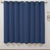 Kate Aurora Set of 2 Thermal Room Darkening Grommet Top Curtains For Small Windows - 63 in. Long - Royal Blue - 2 of 3
