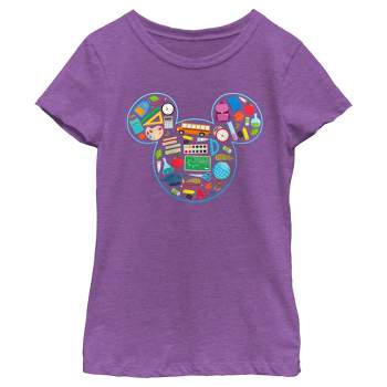 Girl's Mickey & Friends Teacher Supplies Logo T-Shirt