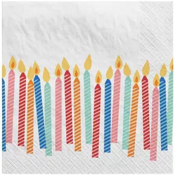 30ct Candle Print Lunch Napkins - Spritz™
