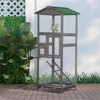 LOVMOR 65" Wooden Bird Cage Outdoor Aviary House for Parrot - 2 of 4