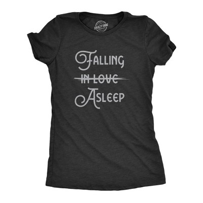 Womens Falling Asleep T Shirt Funny Napping Sleepy Lazy Joke Tee For Ladies - Crazy Dog Women's T Shirt