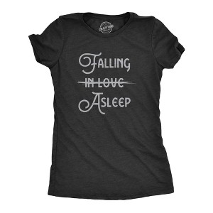 Womens Falling Asleep T Shirt Funny Napping Sleepy Lazy Joke Tee For Ladies - Crazy Dog Women's T Shirt - 1 of 4