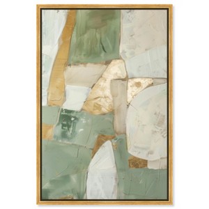 Art Remedy Sage Green Boho elegant abstract wall art Framed - 1 of 4