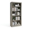 Modern 5-Tier Bookcase, 71" Tall Wooden Bookshelf with Open Storage, Floor Standing Display Shelves - 2 of 4