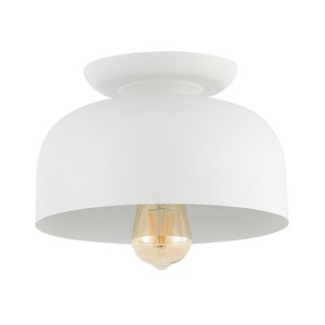 Danica 10" Flush Mount - FLU4085 - White - Safavieh - 1 of 4