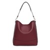MKF Collection Wren Vegan Leather Women’s Hobo with Pouch and Wristlet Wallet by Mia K- 3 pieces - Burgundy - 4 of 4