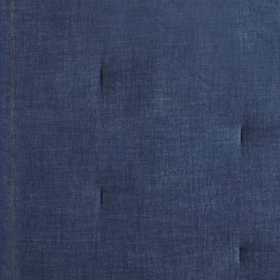 Perry Oversized Blue Cotton Denim Queen Bedspread Set