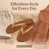 CUSHIONAIRE Surf Flip Flop Sandals for Women with Flexible Sole and Soft Jelly Strap, Lightweight Casual Slides - 3 of 4