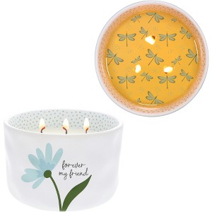 Pavilion Gift Company - Forever My Friend - 12 oz - 100% Soy Wax Reveal Triple Wick Candle Scent: Tranquility - Flame Candles - 1 of 4