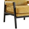 Chenille Mid-Century Accent Armchair with Removable Back Cushion and Solid Acacia Frame - 4 of 4