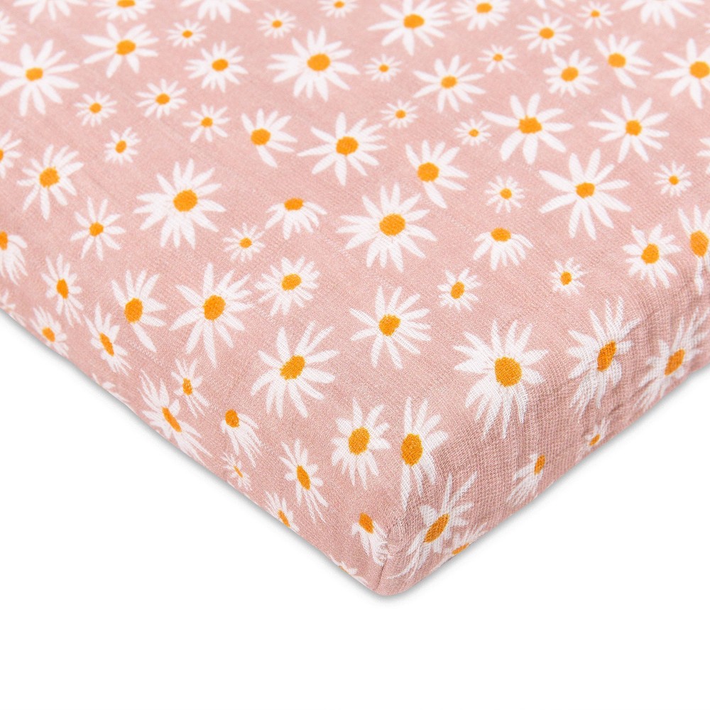 Photos - Bed Linen Babyletto Daisy Muslin All-Stages Midi Crib Sheet