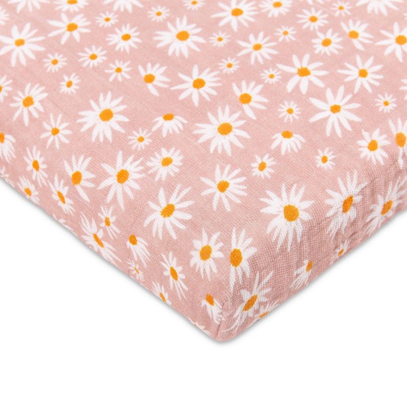 Babyletto Daisy Muslin All-Stages Midi Crib Sheet, 1 of 9
