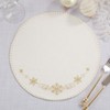 Saro Lifestyle Saro Lifestyle Embroidered Snowflakes Round Placemats (Set of 4), Gold - 4 of 4