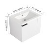 NicBex Bathroom Vanity with Sink ,Bathroom Sink Vanity with Storage Cabinets,24/30/48 inch Bathroom Sink Cabinet for Bathroom,Brown/White - 3 of 4