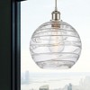Athens Deco Swirl - 1 Light Cord Hung Mini Pendant In Industrial Style-13 Inches Tall and 10 Inches Wide - 2 of 2