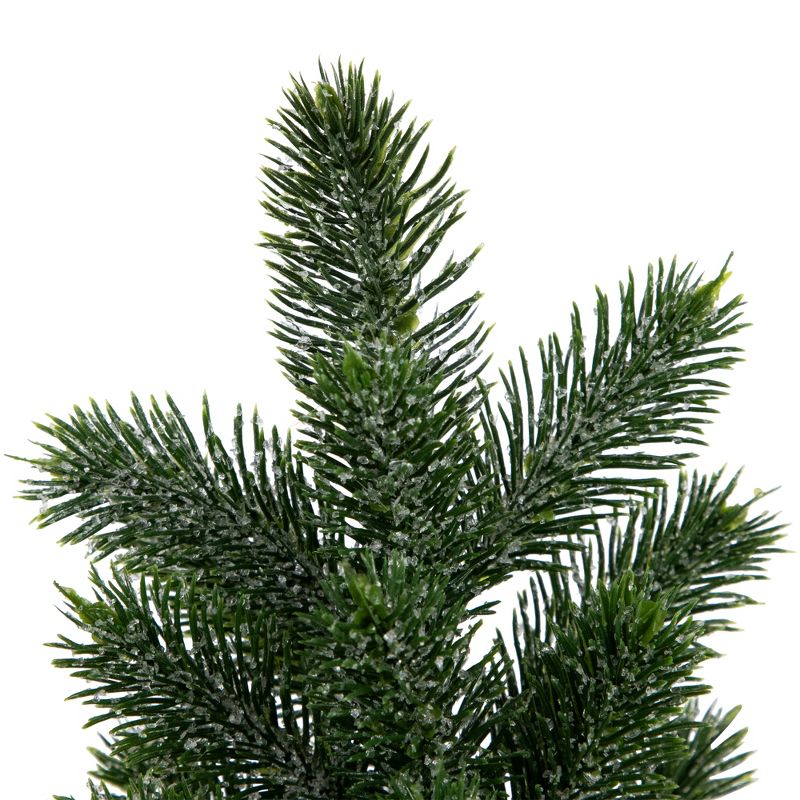 Northlight Mini Iced Pine Artificial Christmas Trees - 10" - Set of 3, 4 of 6