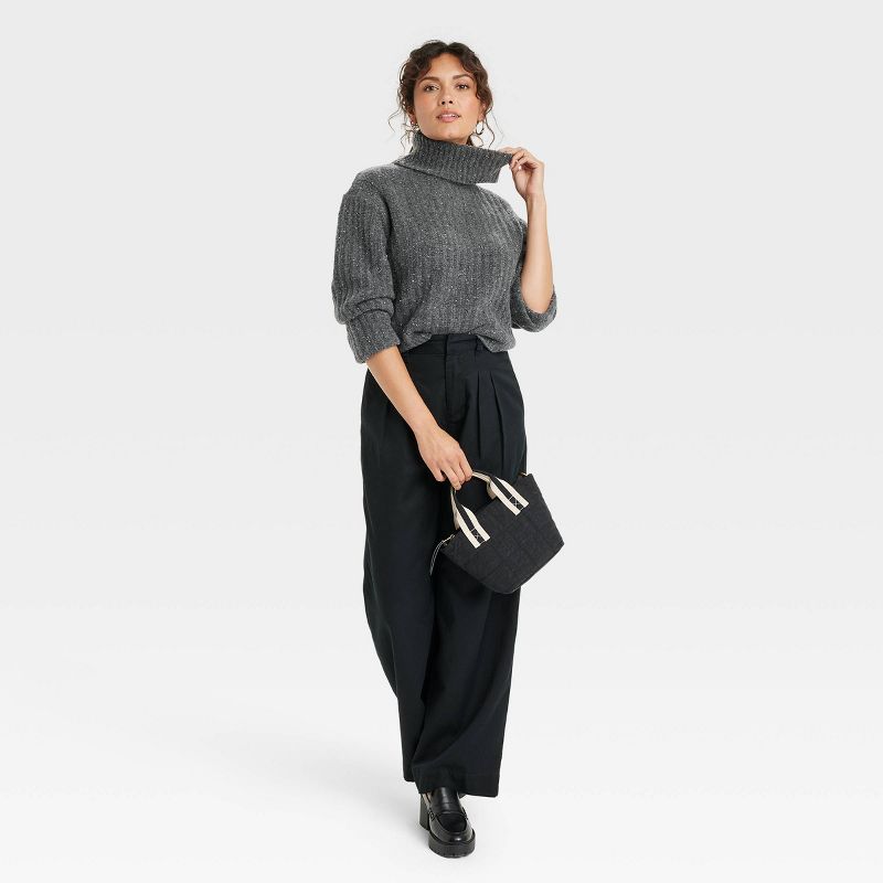 Women's Mock Turtleneck Cashmere-Like Pullover Sweater - Universal Thread™, 4 of 11