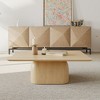 POVISON 23.62" Modern Minimalist Rectangular Coffee Table, Solid Wood Coffee Table, Natural Wood Color, Fully-Assembled - 2 of 4