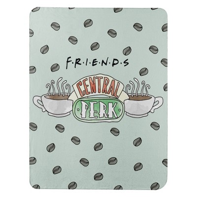 The Northwest Company FRIENDS   COFFEE CREW FLEECE THROW 45X60, green