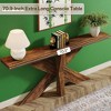 KTMBDW 70.9-Inch Long Console Table, Narrow Sofa Table Behind The Couch, Farmhouse Console Table for Living Room, Entryway, Hallway, Rustic Brown - 4 of 4
