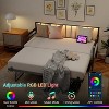 Zevemomo Twin Daybed with Pop Up Trundle,Metal Day Bed Frame， LED Lights Day Bed with Trundle Bed Twin,Black Daybed for Living Room,Bedroom - 3 of 4